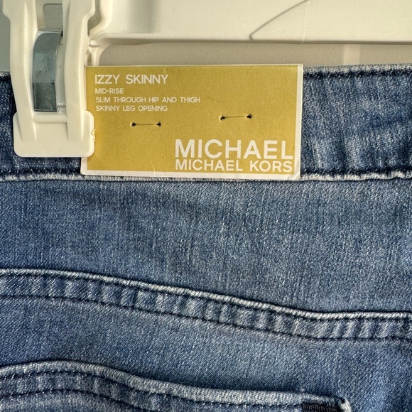 Michael Kors Women's Izzy Skinny Mid Rise Jeans Blue Denim NWT Size 6 - Picture 8 of 10